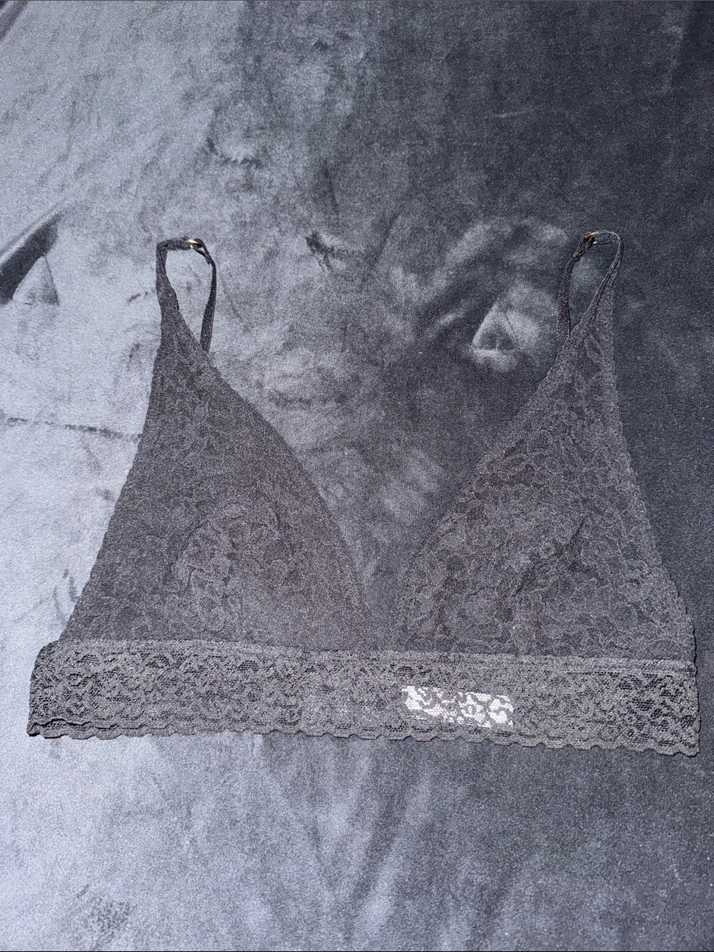 Vintage Victoria’s Secret Lace Bralette Black Women's Large Intimates Unlined